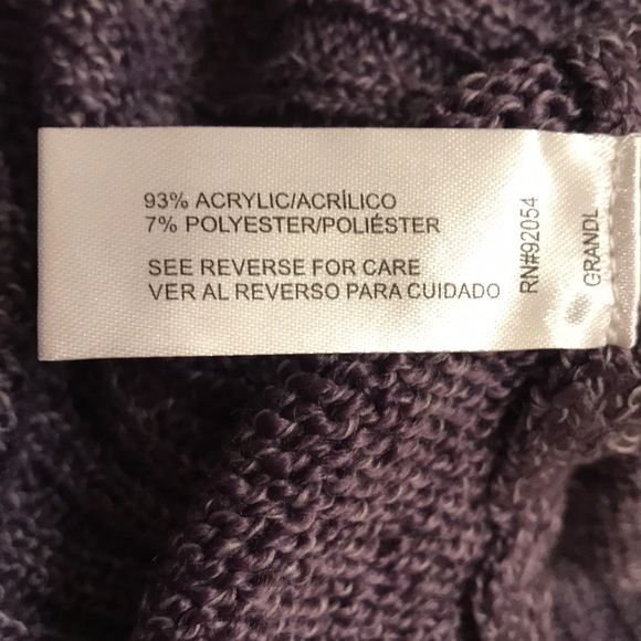 Carolyn Taylor Purple Cable Sweater Size Medium - Picture 11 of 15